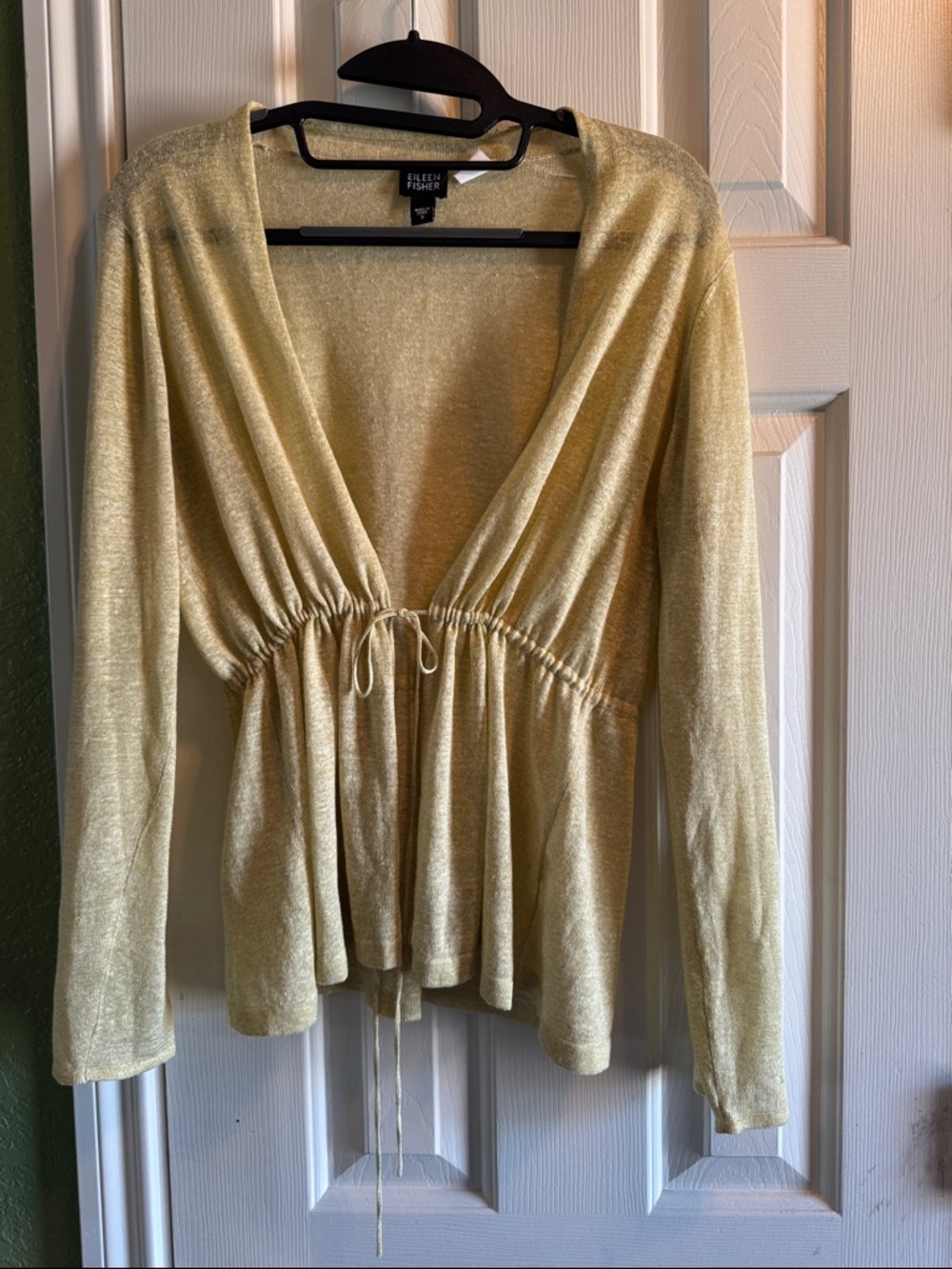 Eileen Fisher silk/linen cardigan top